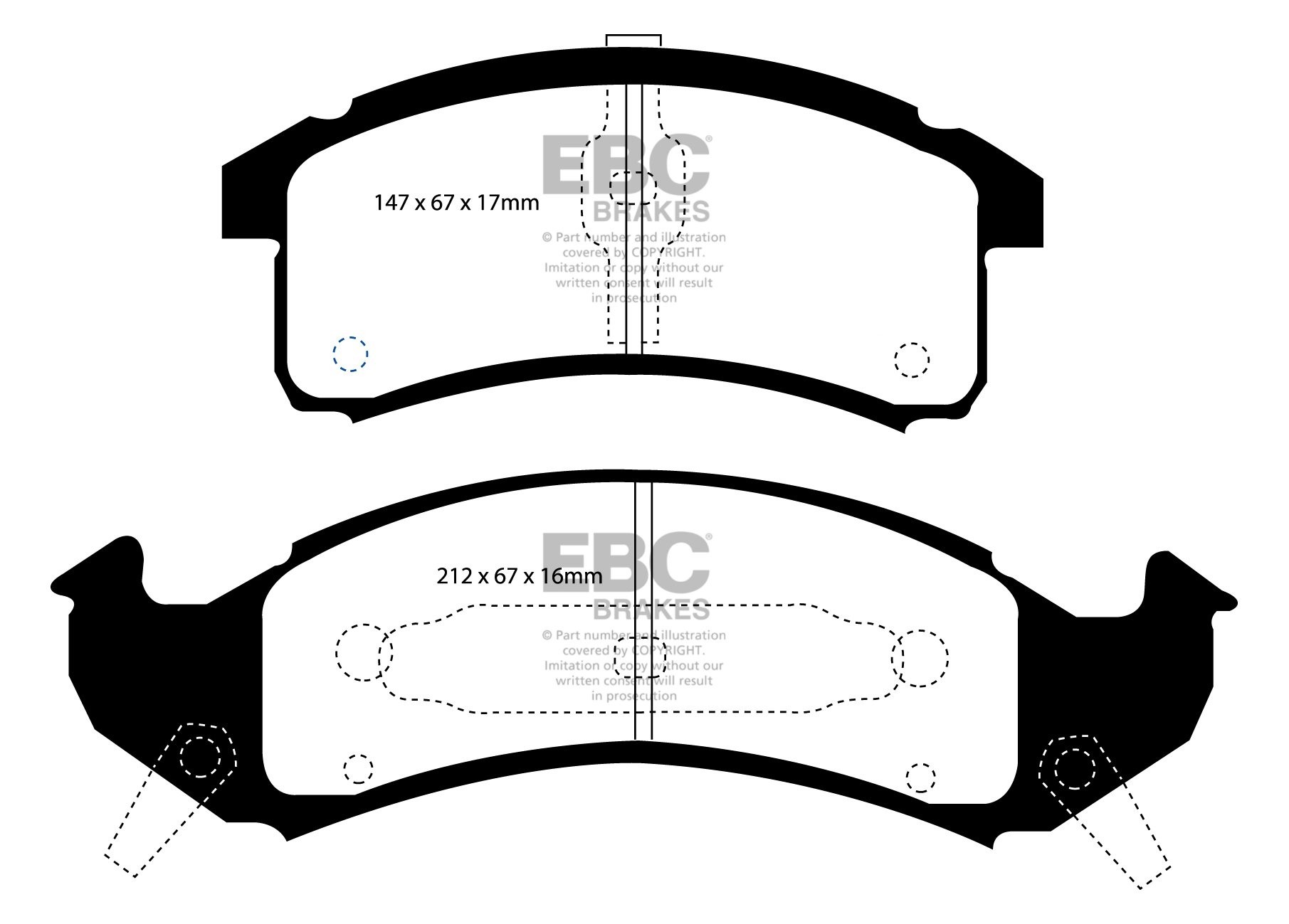 EBC Brakes AUSTIN Mini 1000 74-92 Remblokken voorzijde greenstuf