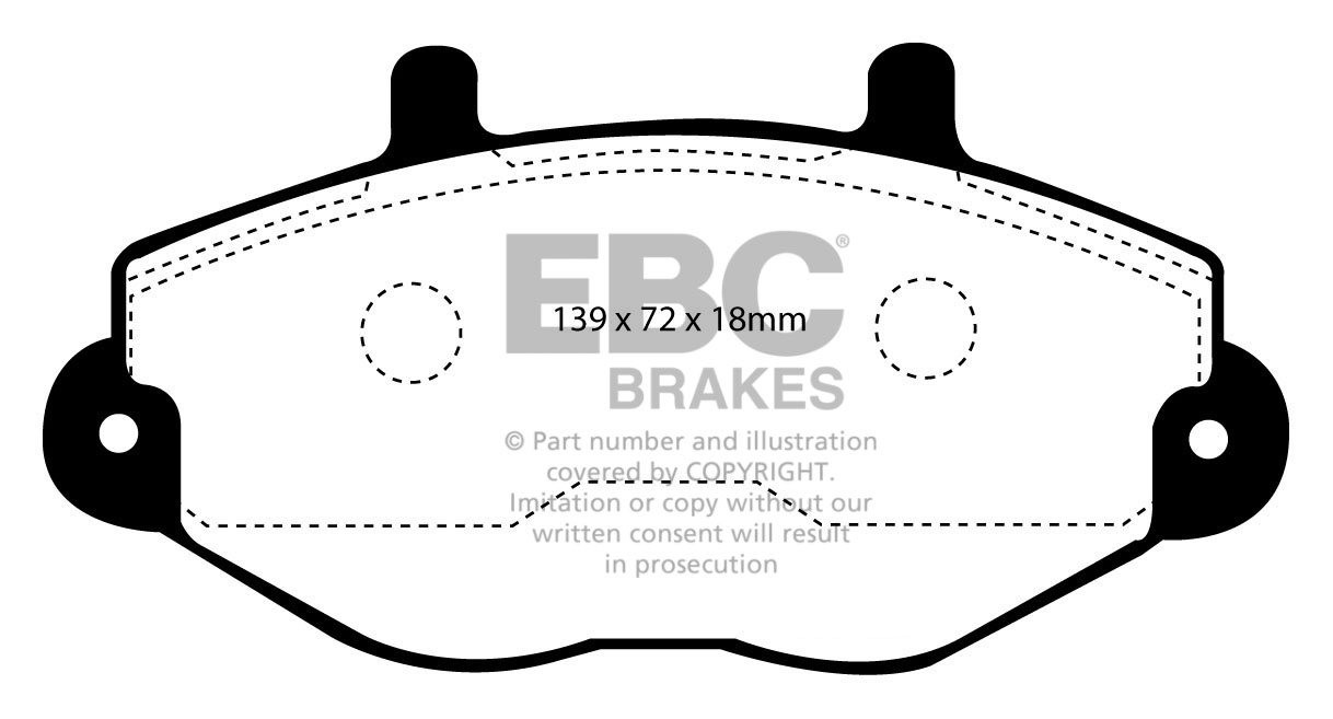 EBC Brakes FORD BEDRIJFSWAGEN Tourneo 2.0 94-2000 Remblokken voo