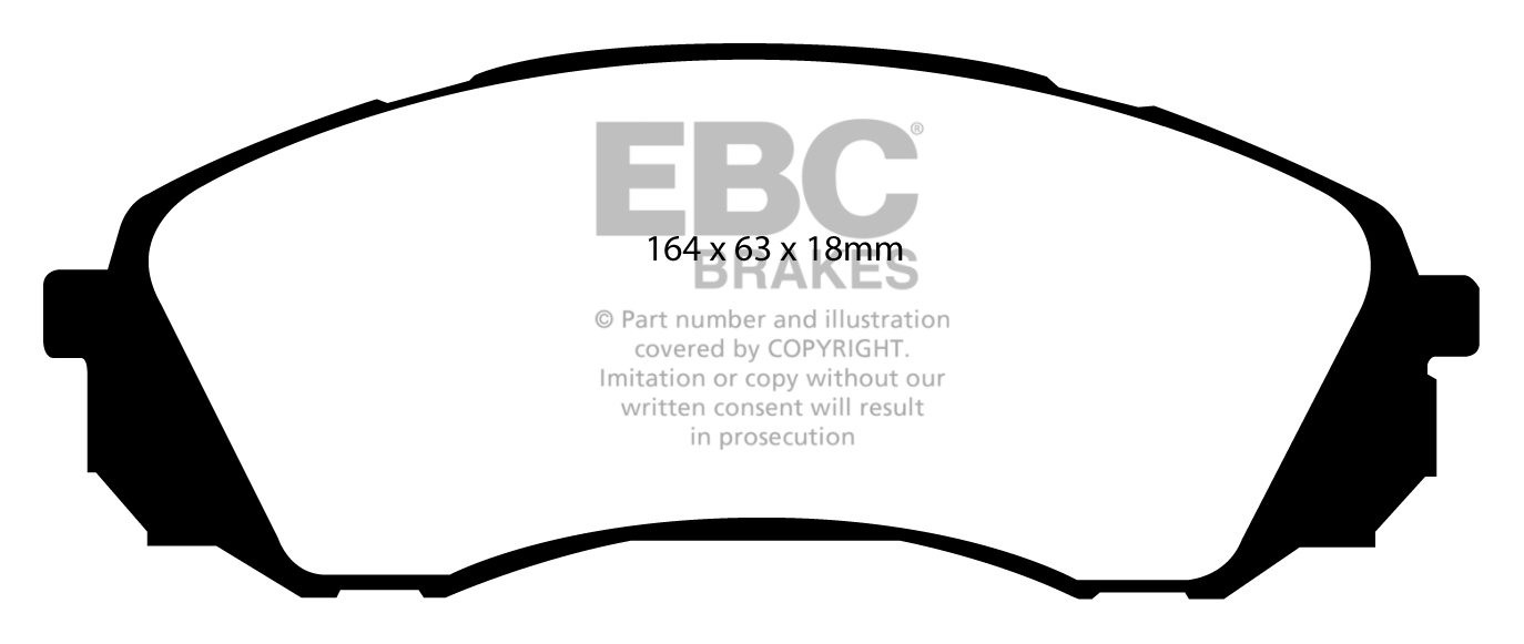 EBC Brakes KIA Carnival 2.7 2006-.. Remblokken voorzijde greenst