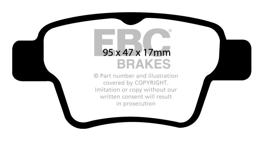 EBC Brakes PEUGEOT 307 CC 2.0 2003-.. Remblokken achterzijde gre