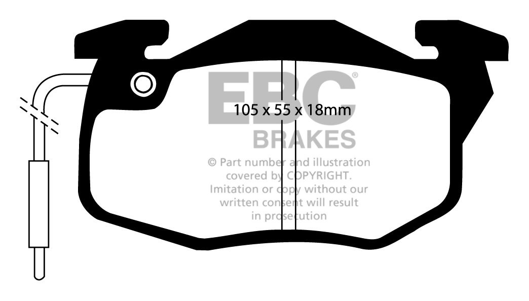 EBC Brakes RENAULT Fuego 1.7 81-86 Remblokken voorzijde