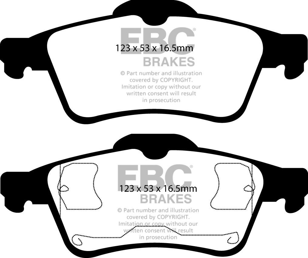 EBC Brakes VOLVO S40 1.8 2004-2005 Remblokken achterzijde