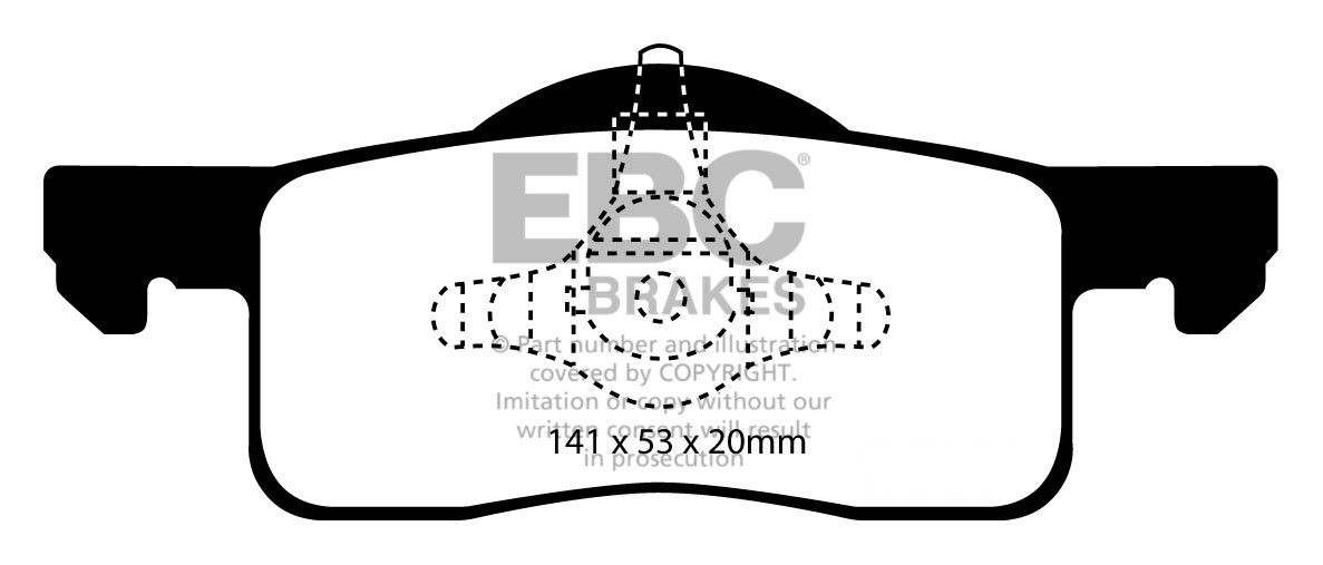EBC Brakes FORD Expedition 4.6 2002-2006 Remblokken achterzijde