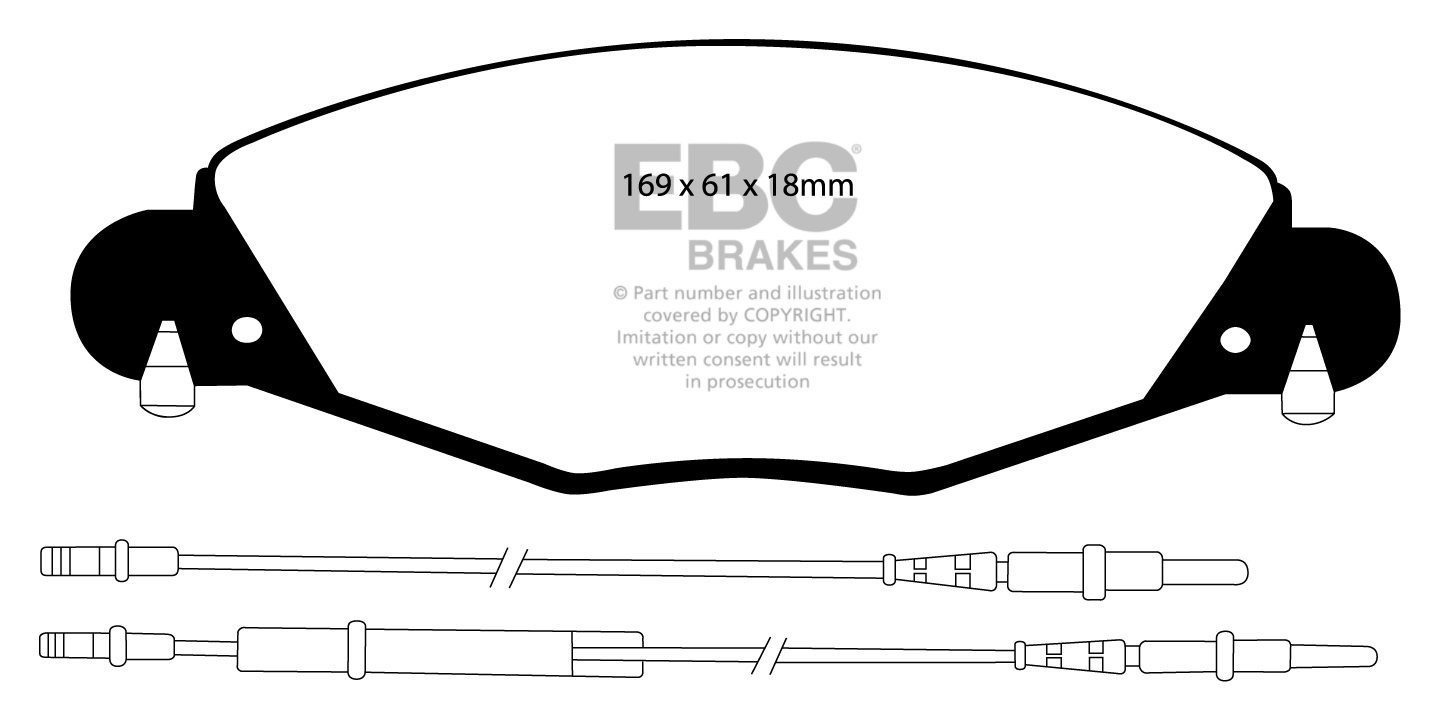 EBC Brakes CITROEN C5 3.0 2001-2008 Remblokken voorzijde