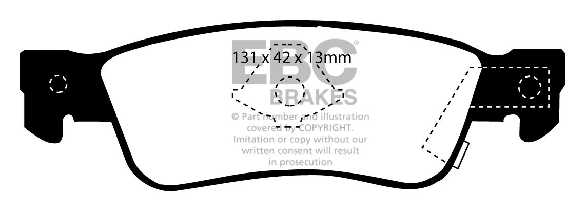 EBC Brakes ISUZU MU 2.8 D 90-93 Remblokken achterzijde