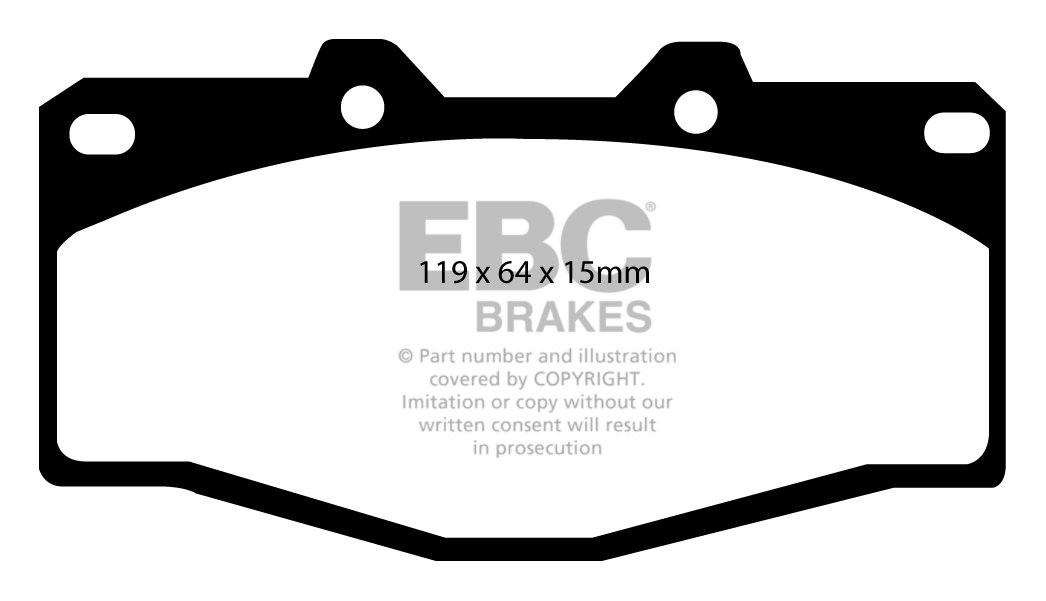 EBC Brakes TOYOTA BEDRIJFSWAGEN Hi-Lux 1.8 (YN85) 89-97 Remblokk