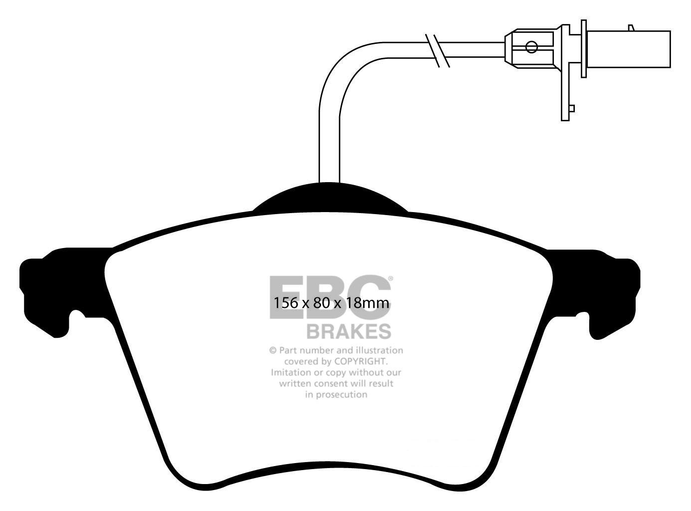 EBC Brakes FORD Galaxy 1.9 TD (300mm discs) 2000-2006 Remblokken