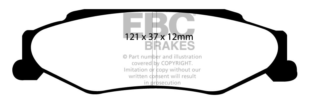 EBC Brakes CHEVROLET Corvette 6.0 2005-2008 Remblokken achterzij