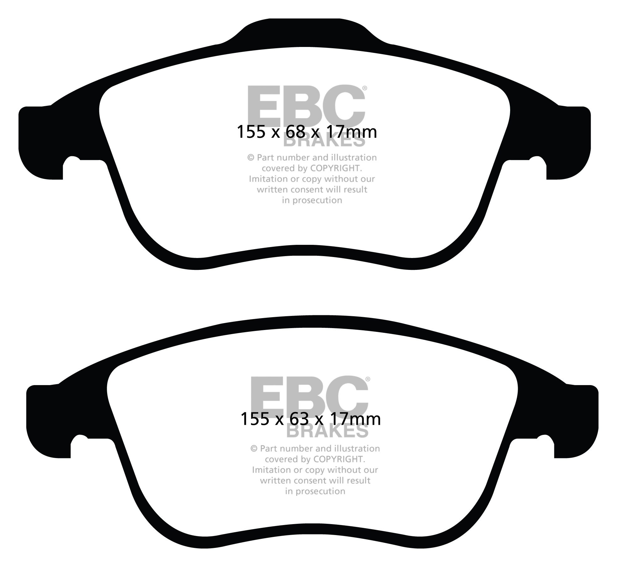 EBC Brakes RENAULT Megane Coupe 2.0 Turbo (180) 2009-.. Remblokk