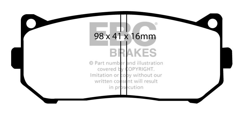 EBC Brakes KIA Clarus 2.0 96-99 Remblokken achterzijde