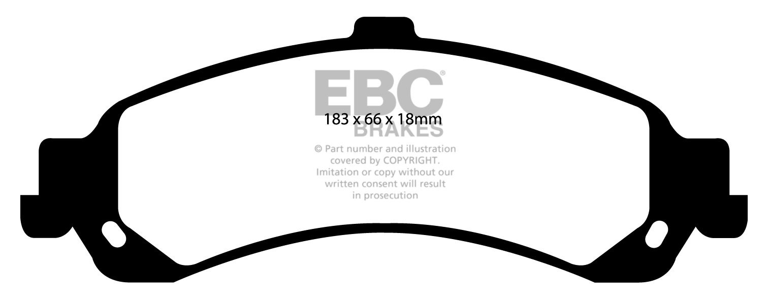 EBC Brakes CHEVROLET Tahoe 5.3 2000-2006 Remblokken achterzijde