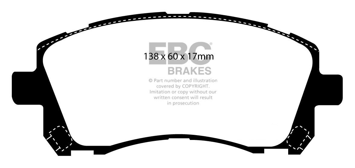 EBC Brakes SUBARU Impreza 2.0 2000-2002 Remblokken voorzijde gre