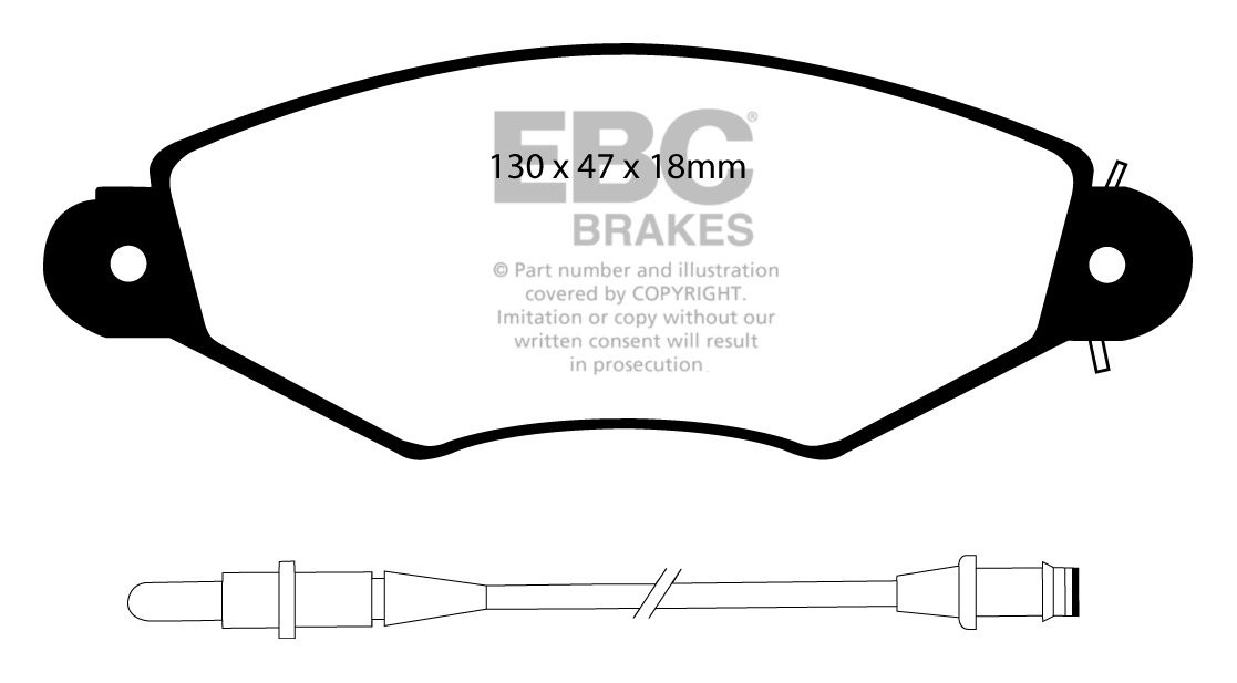 EBC Brakes RENAULT Kangoo 1.5 D 2002-2008 Remblokken voorzijde g
