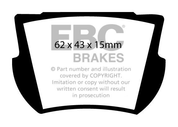 EBC Brakes LOTUS Elan 2+2 1.6 67-71 Remblokken achterzijde