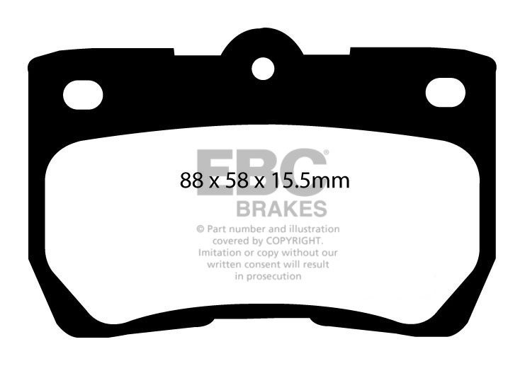 EBC Brakes LEXUS GS300 3.0 2005-.. Remblokken achterzijde