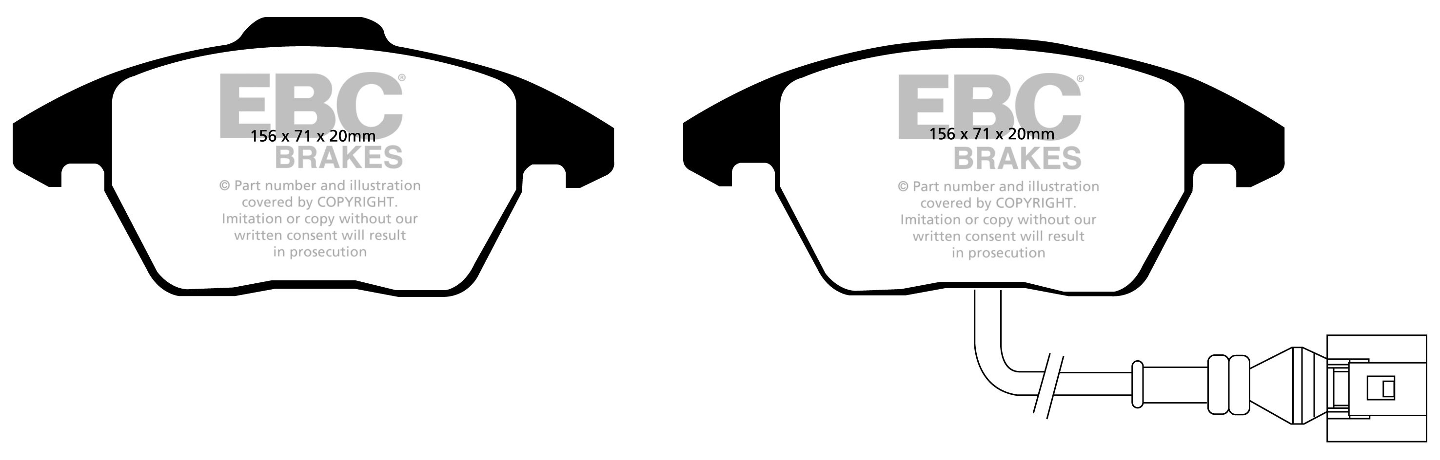 EBC Brakes SKODA Octavia 1.9 TD (105) 2009-.. Remblokken voorzij