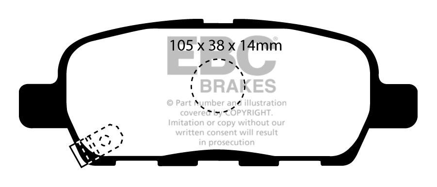 EBC Brakes NISSAN Tiida 1.5 TD 2007-.. Remblokken achterzijde gr