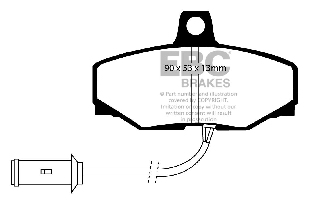 EBC Brakes JAGUAR XJ6 2.9 86-87 Remblokken achterzijde redstuff