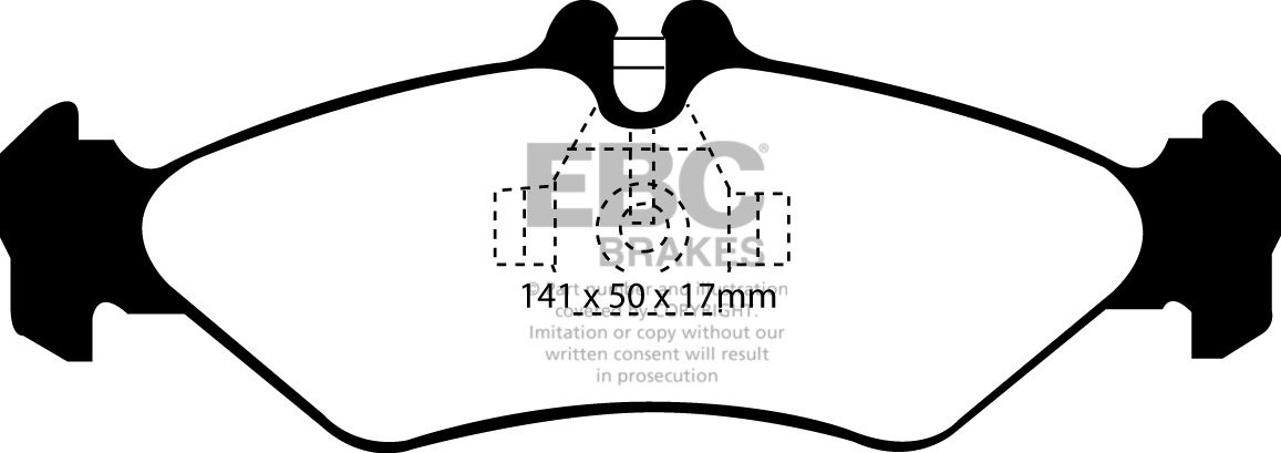 EBC Brakes VW BEDRIJFSWAGEN LT 32 2002-2006 Remblokken achterzij