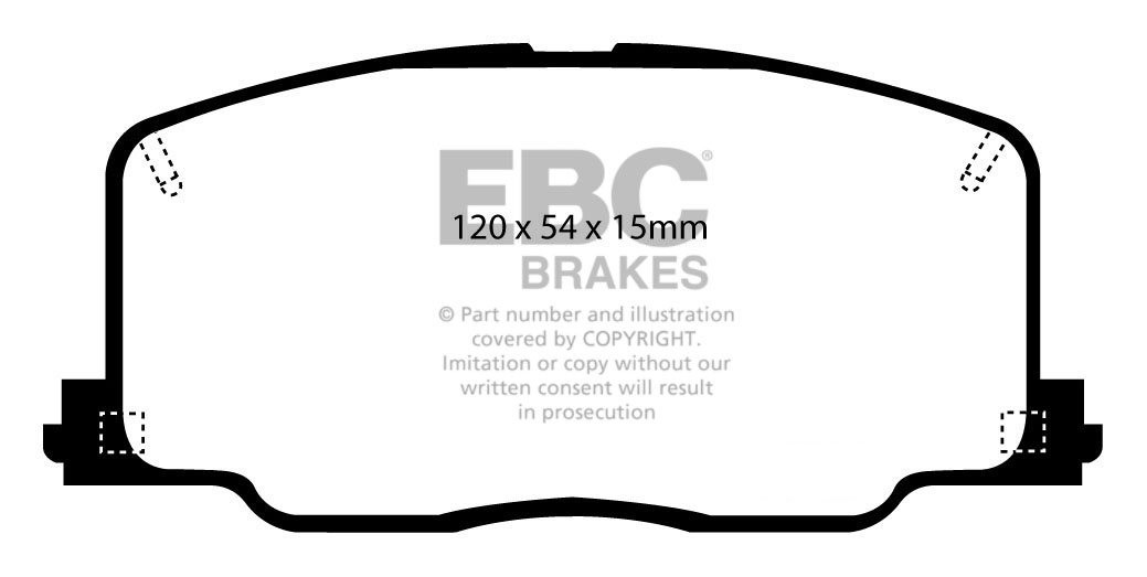 EBC Brakes TOYOTA Camry 2.0 Sedan (SV21R) 87-92 Remblokken voorz