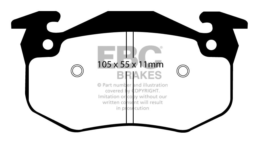 EBC Brakes RENAULT Megane 2.0 16v 96-99 Remblokken achterzijde