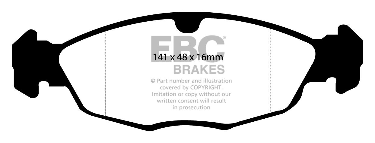 EBC Brakes OPEL Corsa A 1.6 91-92 Remblokken voorzijde