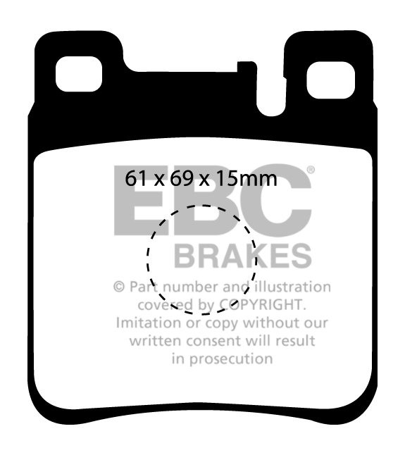 EBC Brakes MERCEDES S-Class (W140) S350 D 93-96 Remblokken achte