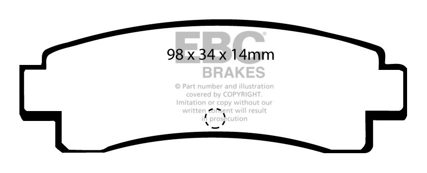 EBC Brakes NISSAN Sunny 1.6 Gti (N13) 86-92 Remblokken achterzij