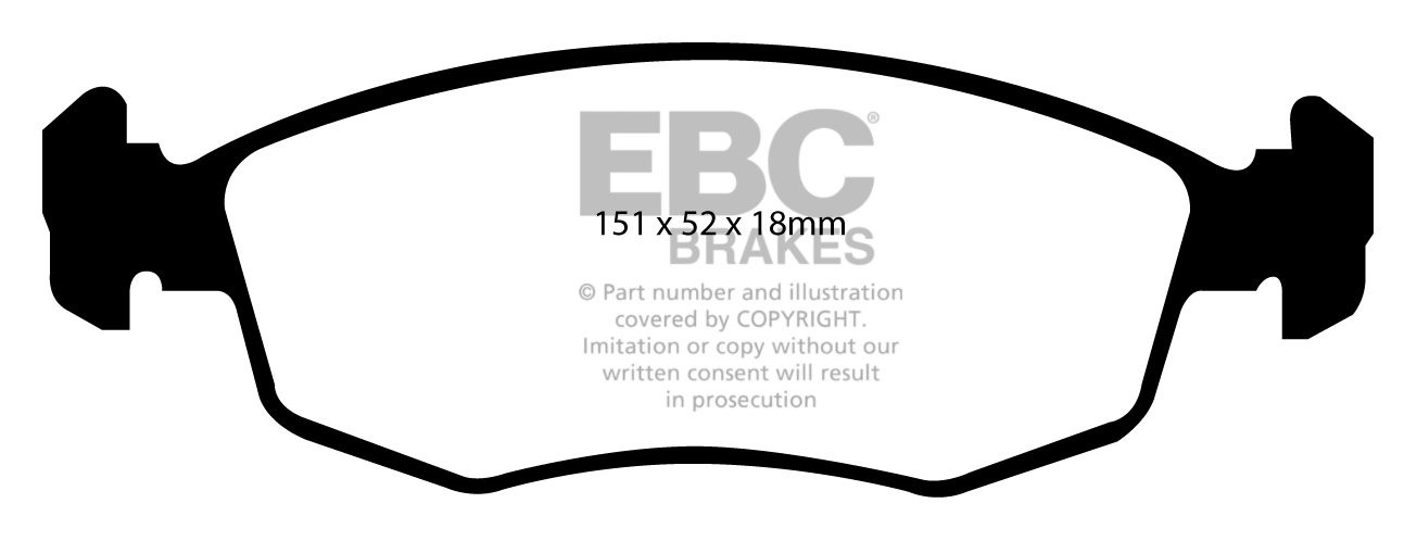 EBC Brakes FIAT BEDRIJFSWAGEN Strada Pick-up 1.9 D 99-.. Remblok