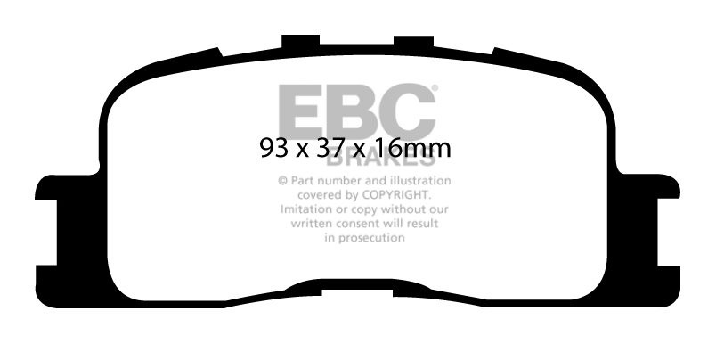 EBC Brakes TOYOTA Camry 2.4 (European) 2001-2004 Remblokken acht