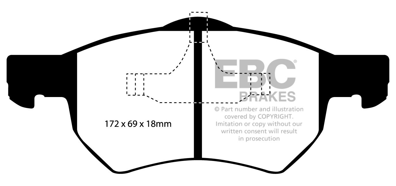 EBC Brakes CHRYSLER (USA) Voyager 2.5 TD 2002-2007 Remblokken vo