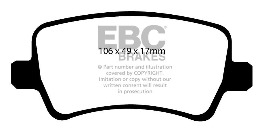 EBC Brakes VOLVO XC60 2.0 TD (163) 2010-.. Remblokken achterzijd