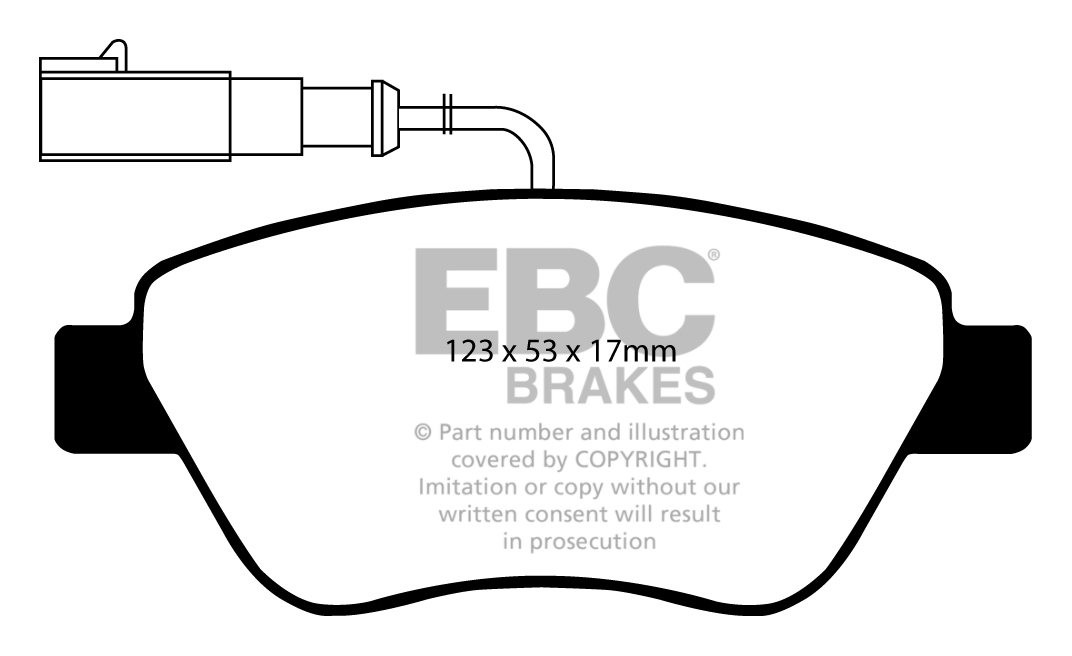 EBC Brakes ALFA ROMEO Mi.To 1.4 2010-.. Remblokken voorzijde gre