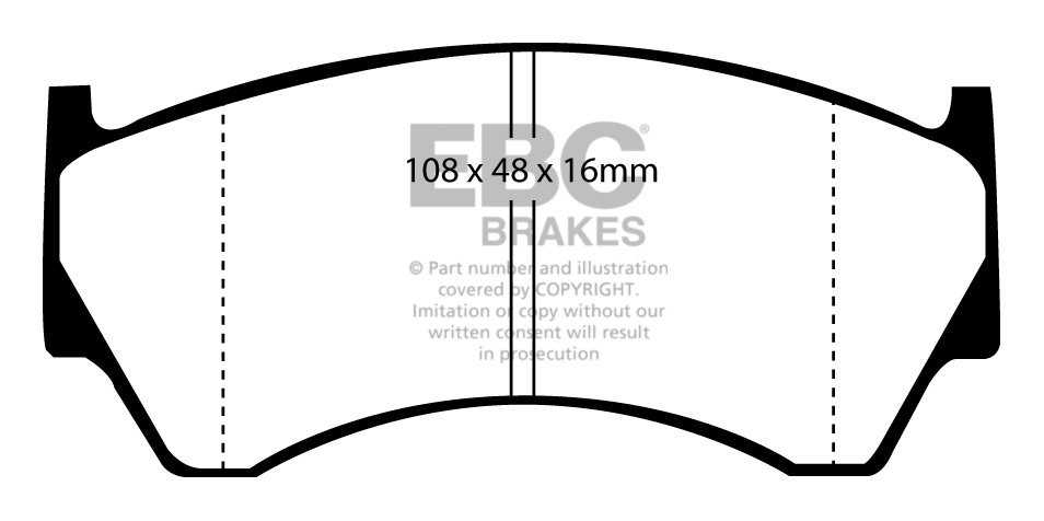 EBC Brakes OPEL Admiral 2.6 64-65 Remblokken achterzijde