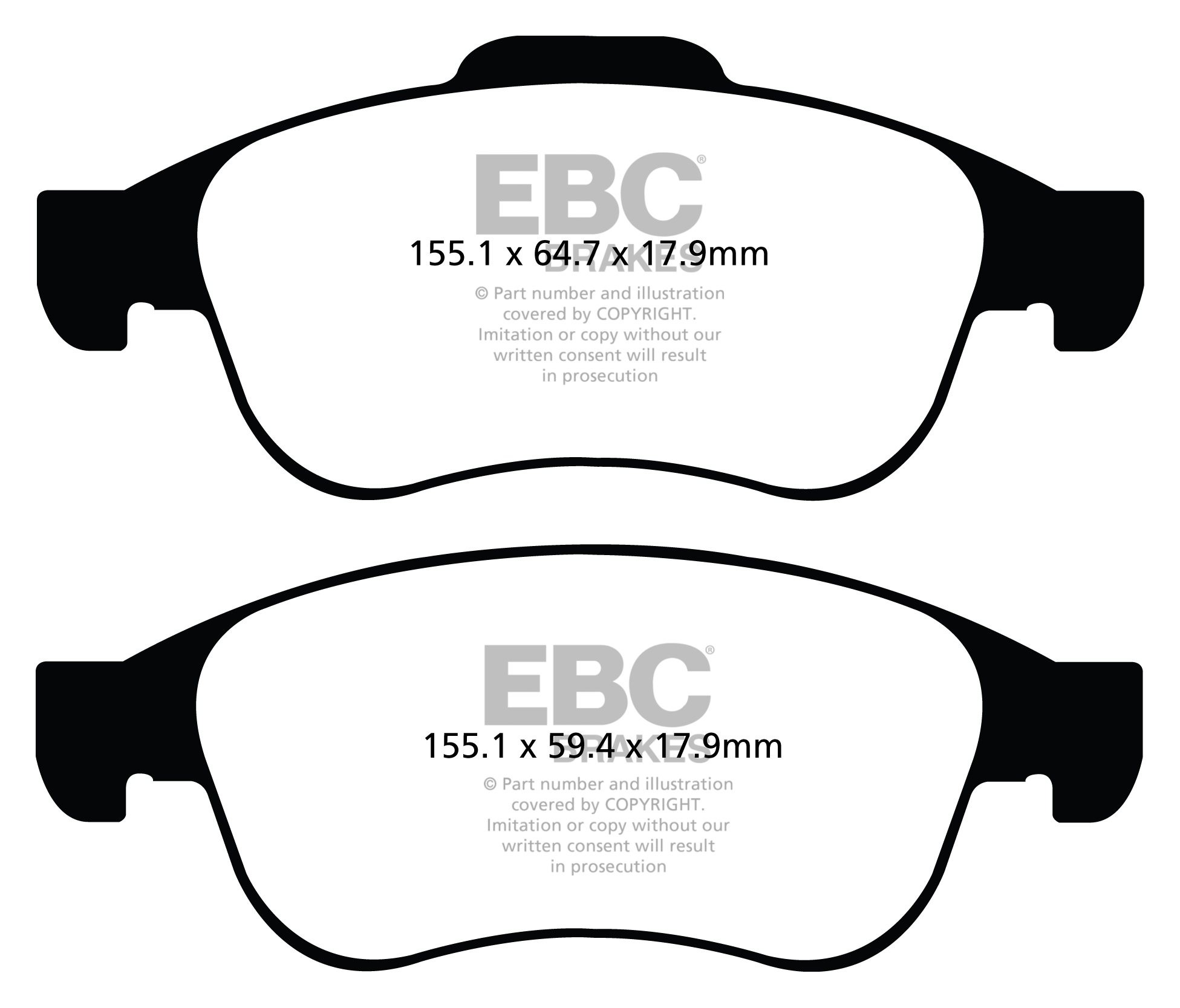 EBC Brakes RENAULT Megane Coupe 2.0 2009-.. Remblokken voorzijde