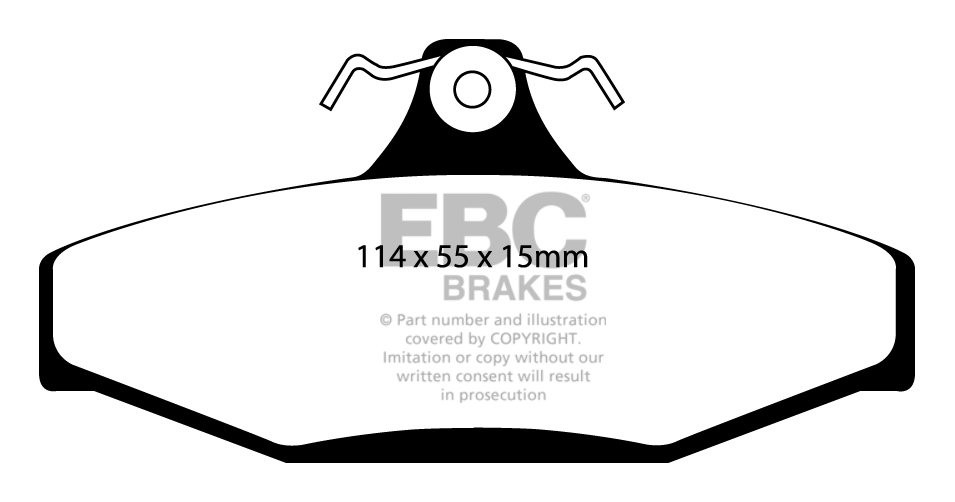 EBC Brakes DAEWOO Musso 2.3 99-2000 Remblokken achterzijde
