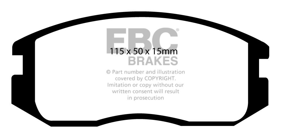 EBC Brakes MITSUBISHI Colt 1.5 12v (C52A) 90-92 Remblokken voorz