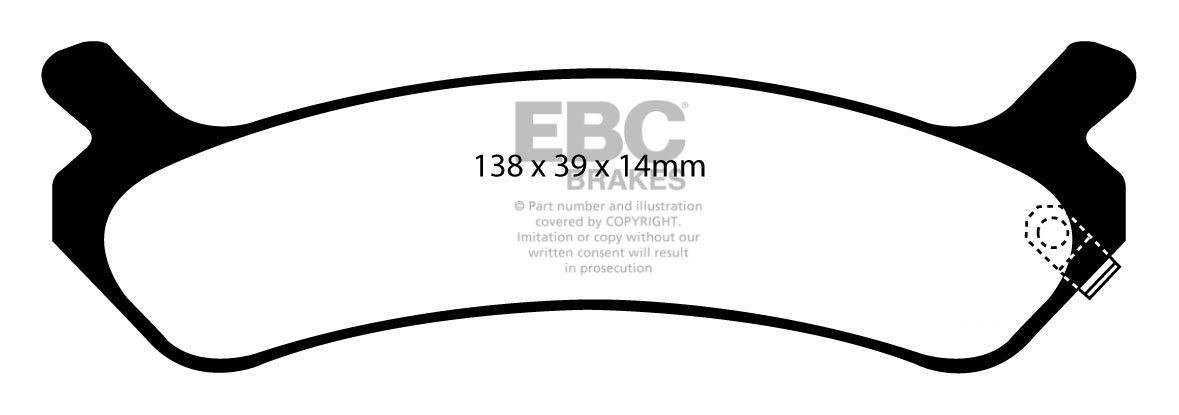 EBC Brakes ISO Grifo 5.4 68-74 Remblokken achterzijde redstuff