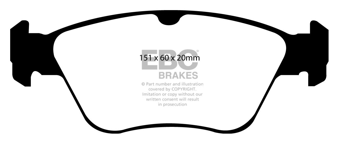 EBC Brakes MERCEDES E-Class (W210) E220 D 96-2001 Remblokken voo