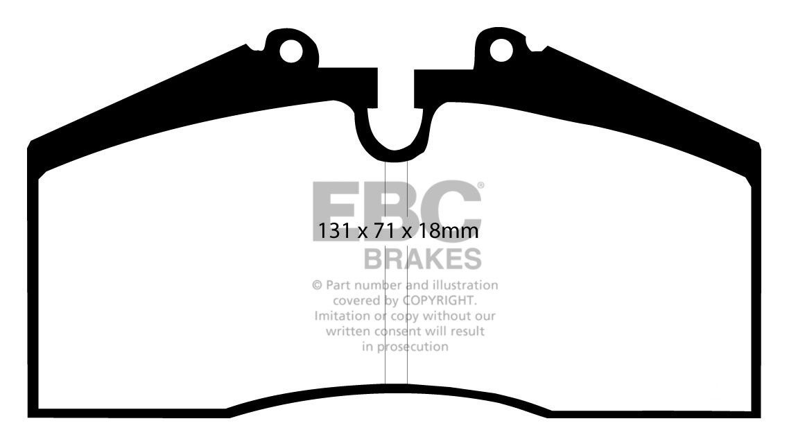 EBC Brakes PORSCHE 928 4.7 85-86 Remblokken voorzijde redstuff