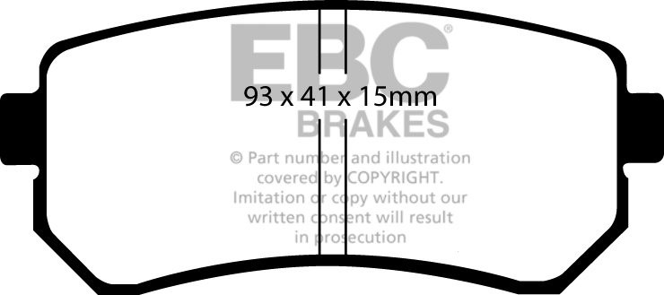 EBC Brakes HYUNDAI iX20 1.6 2010-.. Remblokken achterzijde