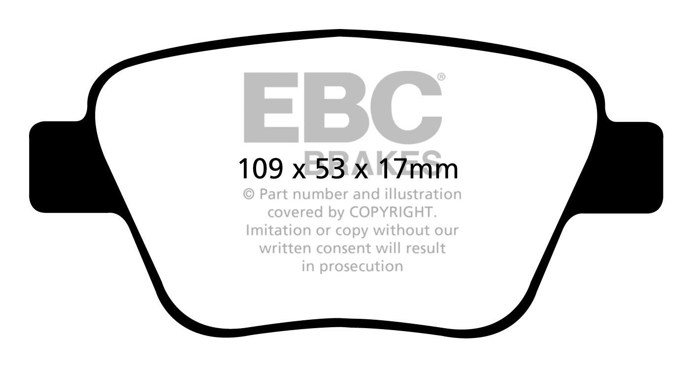 EBC Brakes AUDI A3 8P 1.6 TD 2009-.. Remblokken achterzijde