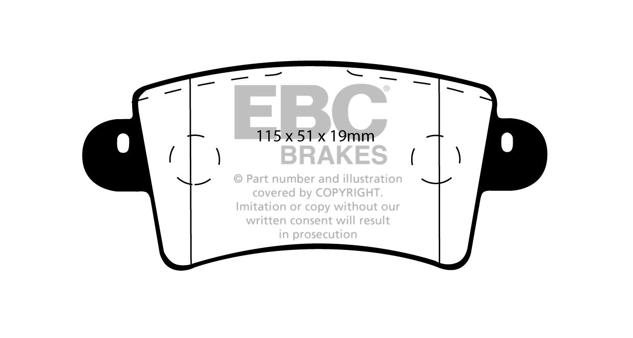EBC Brakes OPEL Movano 2.2 TD 2000-2010 Remblokken achterzijde