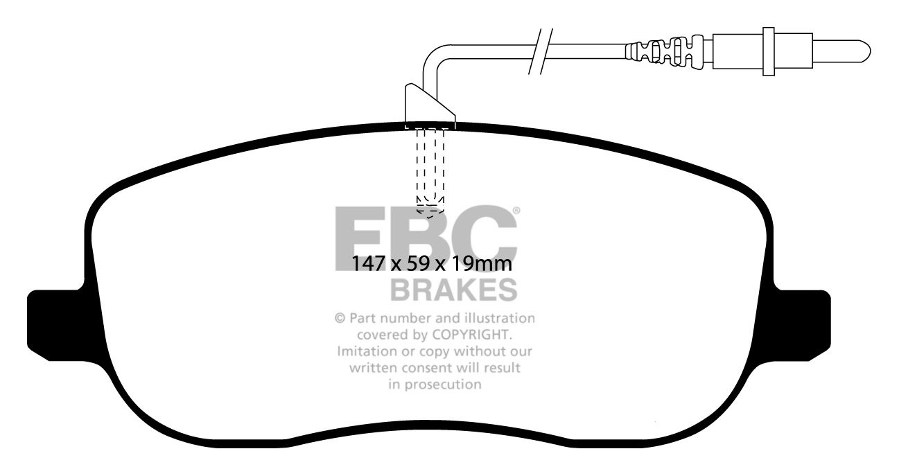 EBC Brakes PEUGEOT 807 2.0 2003-.. Remblokken voorzijde