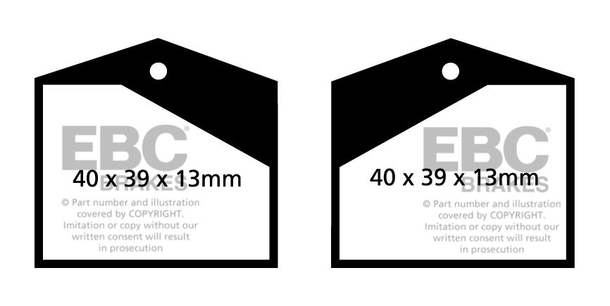 EBC Brakes DAIMLER Double Six Handbrake Pads 72-93 Remblokken ac