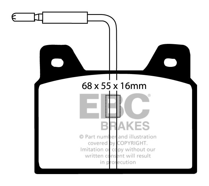 EBC Brakes PEUGEOT 505 2.5 TD 79-92 Remblokken achterzijde