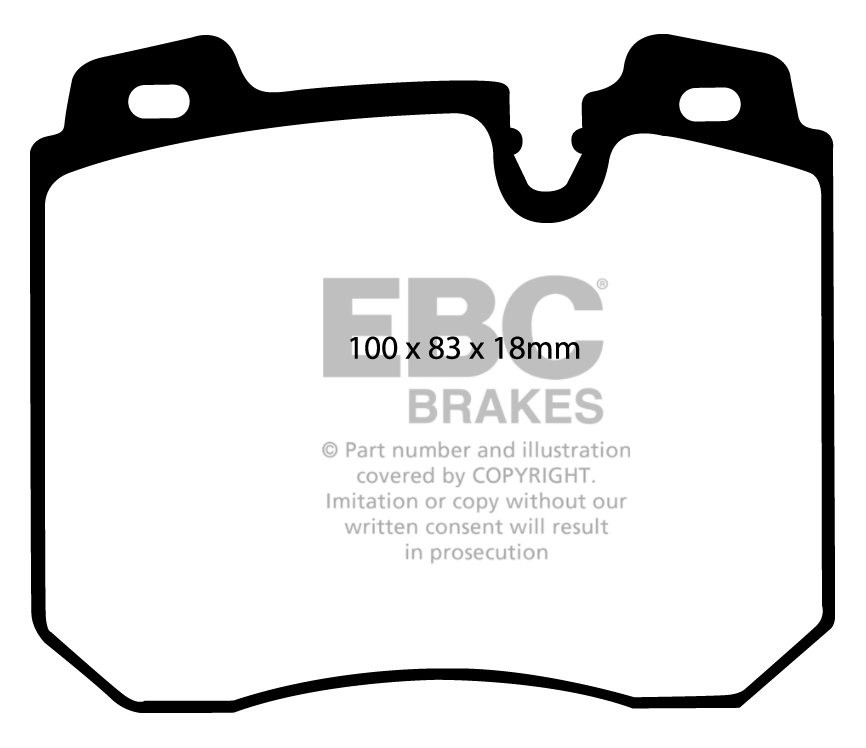 EBC Brakes BMW M5 3.8 (E34) 92-96 Remblokken voorzijde yellowstu