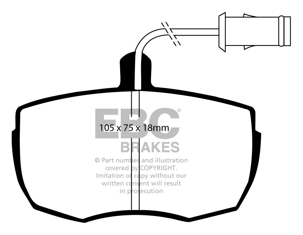 EBC Brakes IVECO BEDRIJFSWAGEN Daily (82-90) 40.8 82-90 Remblokk