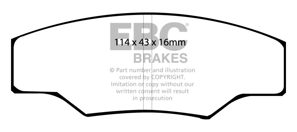 EBC Brakes GINETTA G12 (DARE) 2.0 98-.. Remblokken voorzijde gre