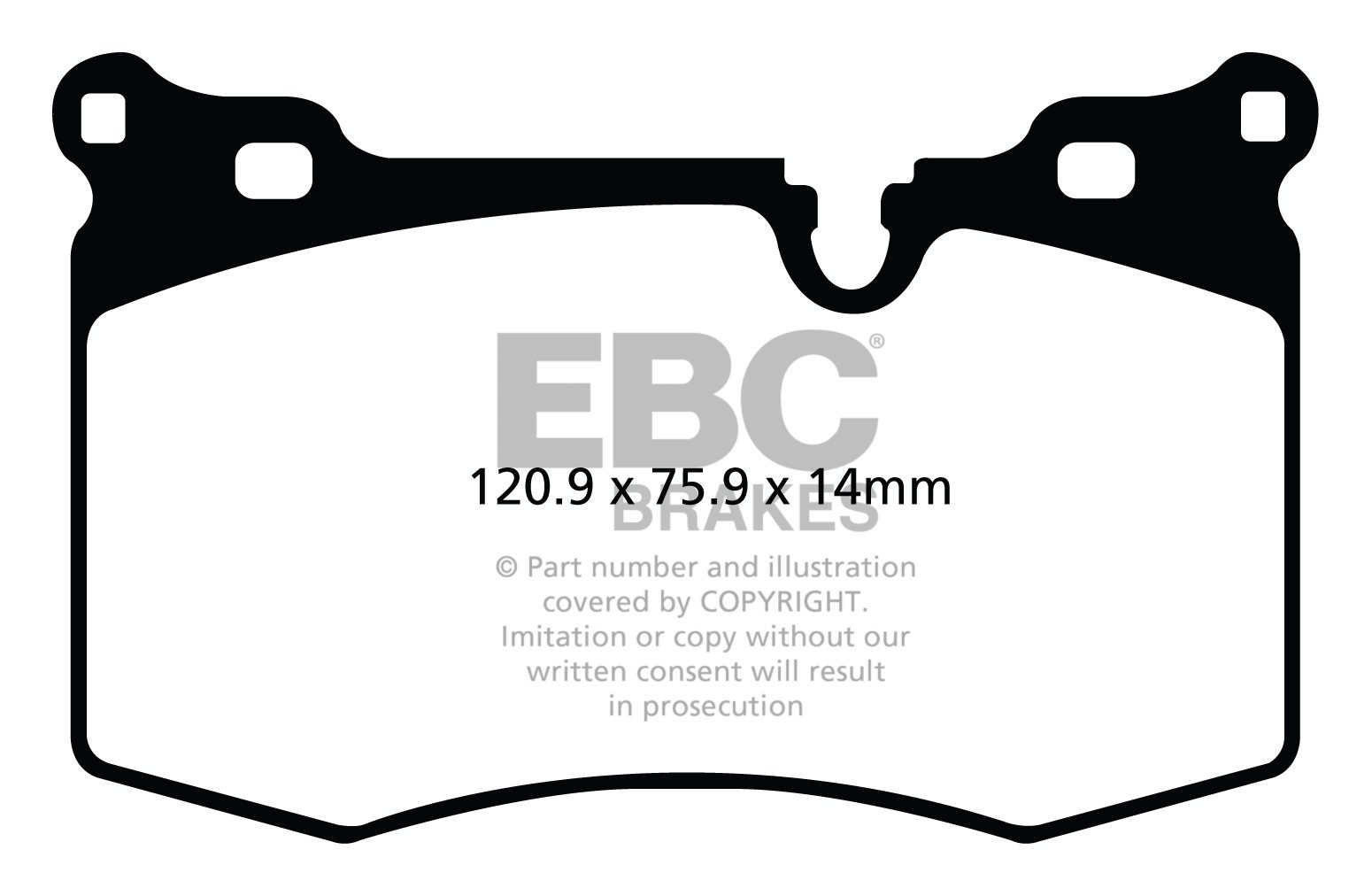 EBC Brakes BMW Mini Cabrio 1.6 Turbo Works 2008-.. Remblokken vo